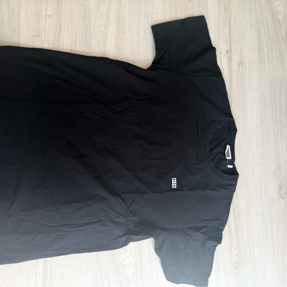 Kith Black Short Sleeve Tee with Small logo Patch